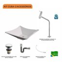 Ver imagem 3 de Kit Cuba L34 com Torneira Link 1062 Metal e Válvula Click 1''g + Sifão Cromado e Flexível Compace