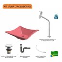 Ver imagem 3 de Kit Cuba L34 com Torneira Link 1062 Metal e Válvula Click 1''g + Sifão Cromado e Flexível Compace
