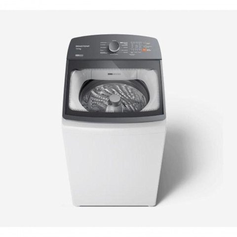 Máquina de Lavar 14kg Brastemp Br com Smart Sensor e Design Compacto - Bwf14ab Cinza e Branco 110v