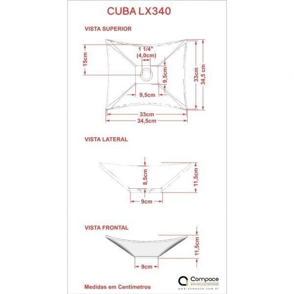 Kit Cuba L34 com Torneira Link 1062 Metal e Válvula Click 1 1/2" + Sifão PVC e Flexível Compace - 8