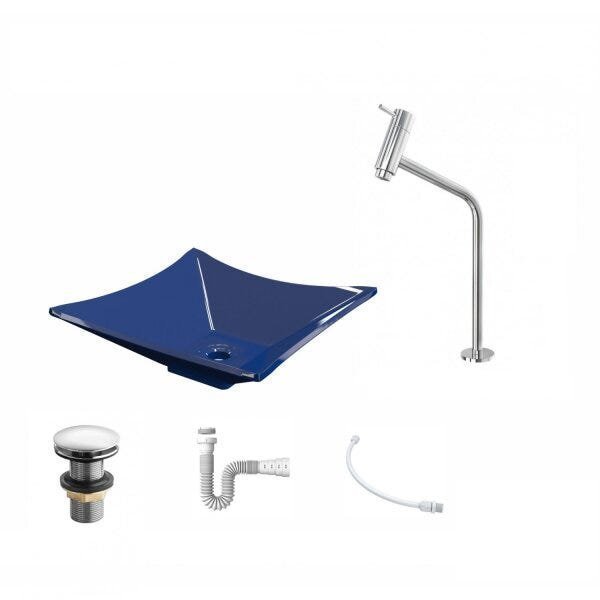 Kit Cuba L34 com Torneira Link 1062 Metal e Válvula Click 1 1/2" + Sifão PVC e Flexível Compace - 2