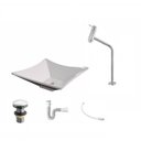 Ver imagem 2 de Kit Cuba L34 com Torneira Link 1062 Metal e Válvula Click 1 1/2" + Sifão Pvc e Flexível Compace