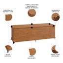 Ver imagem 3 de Recamier Calçadeira Baú Casal 135cm Bled C14 Cedro - Mpozenato