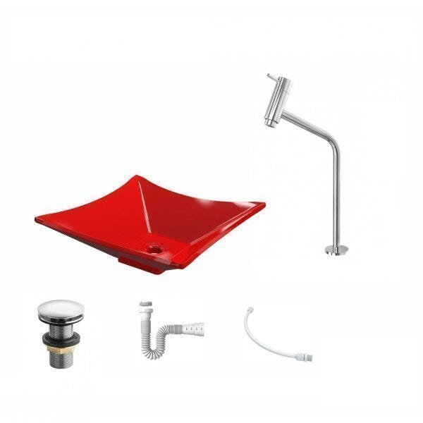 Kit Cuba L34 com Torneira Link 1062 Metal e Válvula Click 1 1/2" + Sifão PVC e Flexível Compace - 2