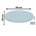 Ver imagem 2 de Mesa Ômega Ferro Preto 74 Cm (alt) Base em X Tampo Mdp Redondo 60 Cm (larg) X 2,50 Cm (alt) Cinza