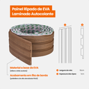 Ver imagem 5 de Painel Ripado Laminado de Eva Autocolante Flexível 10 Metros Cinamomo