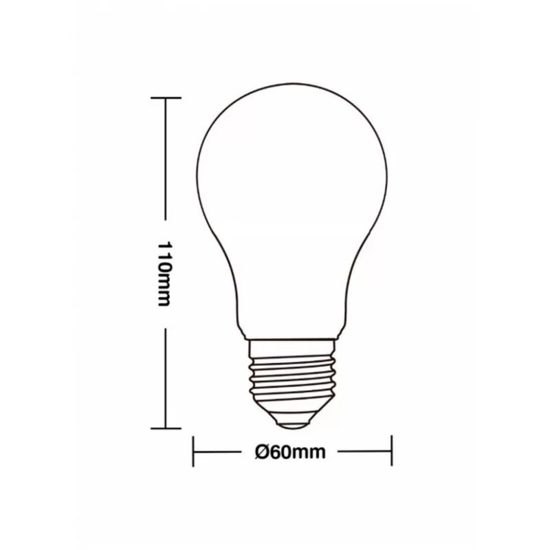 Kit 3x Lâmpada Filamento Led A60 Retrô Vintage Âmbar Bivolt - 5