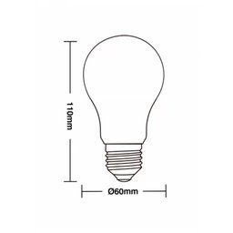 Kit 3x Lâmpada Filamento Led A60 Retrô Vintage Âmbar Bivolt - 5