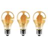 Kit 3x Lâmpada Filamento Led A60 Retrô Vintage Âmbar Bivolt - 1