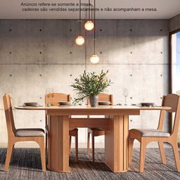 Mesa de Jantar Extensível de 1,35m a 1,85m com Tampo Arredondado Tm74 Dalla Costa Dalla Costa Off Wh - 9