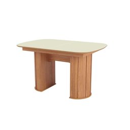 Mesa de Jantar Extensível de 1,35m a 1,85m com Tampo Arredondado Tm74 Dalla Costa Dalla Costa Off Wh - 4
