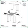 Mesa de Jantar Extensível de 1,35m a 1,85m com Tampo Arredondado Tm74 Dalla Costa Dalla Costa Off Wh - 6