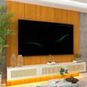 Ver imagem 7 de Estante para TV e Home Theater até 90 Polegadas com LED 100% MDF 222,5CMX250CM LED Realce Native