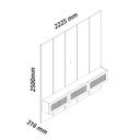 Ver imagem 4 de Estante Home para Tv 90 Polegadas com Led 220cm Realce/native 100% Mdf