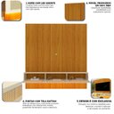 Ver mais imagens de Estante para TV e Home Theater até 90 Polegadas com LED 100% MDF 222,5CMX250CM LED Realce Native
