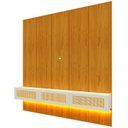 Ver imagem 3 de Estante para TV e Home Theater até 90 Polegadas com LED 100% MDF 222,5CMX250CM LED Realce Native