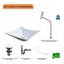 Ver imagem 3 de Kit Cuba L34 com Torneira Link 1062 Metal e Válvula Click 1 1/2" + Sifão Cromado e Flexível Compace
