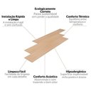 Ver imagem 4 de Kit Piso Vinílico Colado Régua Sofisticato 2mm 19m² Bege/Carambola Ruffino