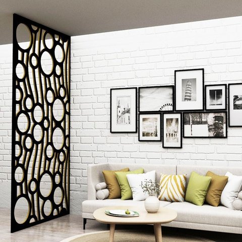 Painel Vazado Divisória Mdf Nairóbi Preto - 0,60x2,20m