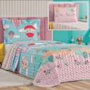 Ver imagem 2 de Enxoval Kit Colcha + Jogo de Cama Lençol Bouti Solteiro Infantil Kids 4 Peças - Balão