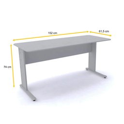 MESA P/ ESCRITÓRIO 152X61 PANDIN MAXXI - CINZA MX150 - 2
