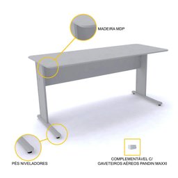 MESA P/ ESCRITÓRIO 152X61 PANDIN MAXXI - CINZA MX150 - 3