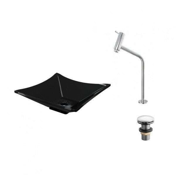 Kit Cuba L34 com Torneira Link 1062 Metal e Válvula Click 1"G Compace - 2