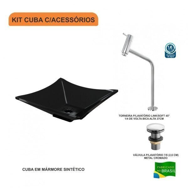 Kit Cuba L34 com Torneira Link 1062 Metal e Válvula Click 1"G Compace - 3