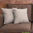 Ver imagem 4 de Kit 2 Capas de Almofadas Boucle Bege Claro 45x45cm cama inbox