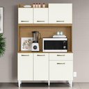 Ver imagem 2 de Kit Cozinha Compacta 6 Portas Berlim 120 Cm Atacama Off White Armoveis