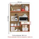 Ver imagem 3 de Kit Cozinha Compacta 6 Portas Berlim 120 Cm Atacama Off White Armoveis