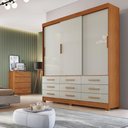 Ver imagem 4 de Guarda Roupa Casal Jequitibá 3 Portas 9 Gavetas Cinamomo Fendi - Novo Horizonte