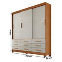 Ver imagem 2 de Guarda Roupa Casal Jequitibá 3 Portas 9 Gavetas Cinamomo Fendi - Novo Horizonte