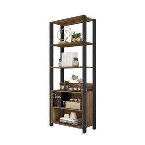 Estante Aberta para Livros Sky Estilo Industrial Decorativo Multiuso Premium Organizadora Cor Mel