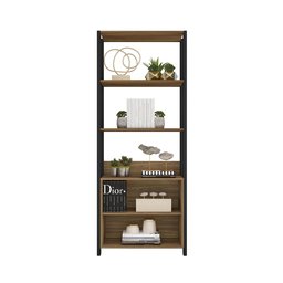Estante Aberta para Livros Sky Estilo Industrial Decorativo Multiuso Premium Organizadora Cor Mel - 4