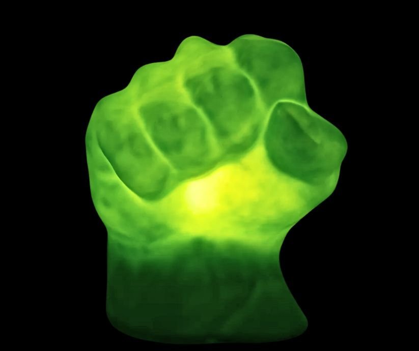 Luz Luminária Mão Esmaga Incrível Hulk Marvel Colecionador Dercofun Luminária Hulk Colecionador, Esm - 8