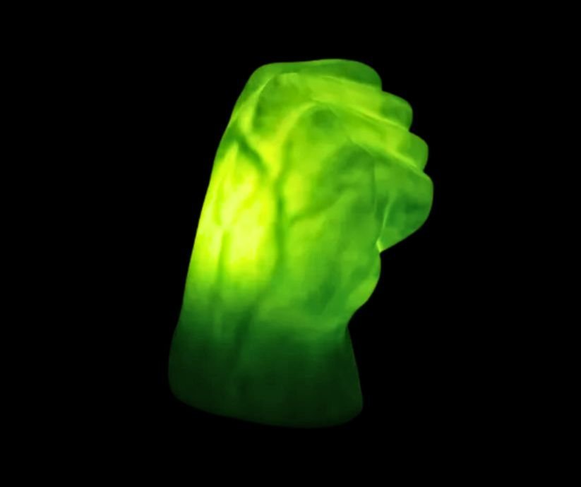 Luz Luminária Mão Esmaga Incrível Hulk Marvel Colecionador Dercofun Luminária Hulk Colecionador, Esm - 7