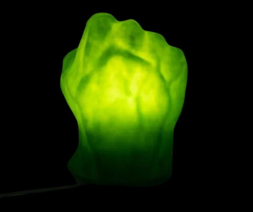 Luz Luminária Mão Esmaga Incrível Hulk Marvel Colecionador Dercofun Luminária Hulk Colecionador, Esm - 6