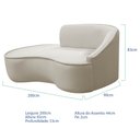 Ver imagem 5 de Kit Divã Recamier Orgânico Marrocos 200cm Lado Esquerdo e 1 Poltronas Amore Linho Bege