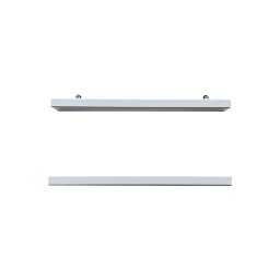 Kit 2 Prateleiras 100% MDF cor BRANCO 30x10x1,5cm + Suporte de instalação - 1