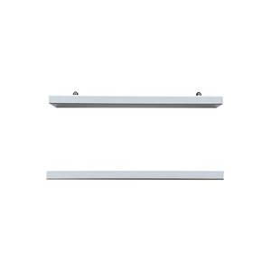 Kit 2 Prateleiras 100% MDF cor BRANCO 30x10x1,5cm + Suporte de instalação