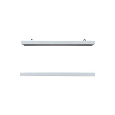 Kit 2 Prateleiras 100% MDF cor BRANCO 30x10x1,5cm + Suporte de instalação