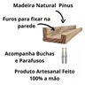 Prateleira Tipo Canaleta Suporte Para Quadros Pinus 70 Cm - 3