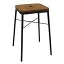 Ver imagem 1 de Banco Pegs Baixo Decorativo Preto - Overseas