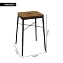 Ver imagem 4 de Banco Pegs Baixo Decorativo Preto - Overseas
