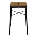 Ver imagem 2 de Banco Pegs Baixo Decorativo Preto - Overseas