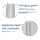 Ver imagem 6 de Guarda-Roupa Modulado Canto Oblíquo Reflecta com LED 5 Portas 6 Gavetas MDF Cairo Branco/Neve