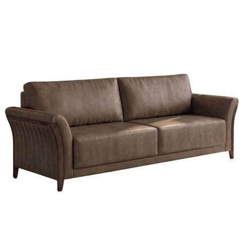 Sofá Living 2 Lugares Royal 162 cm Pes Madeira Courino Tcs 729 Moll