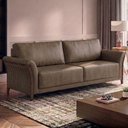 Ver imagem 2 de Sofá Living 2 Lugares Royal 162 cm Pes Madeira Courino Tcs 729 Moll