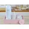 Kit Higiene Porcelana Bebê Decoração - Rosa. - 1